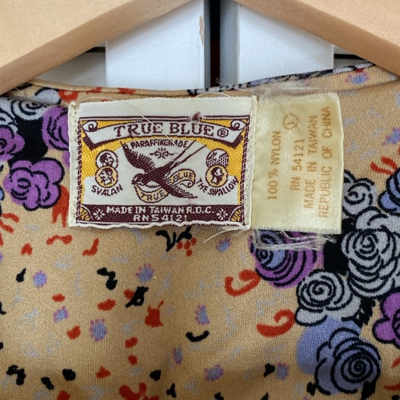 Vintage True Blue Wrap Dress - Picture 3 of 4